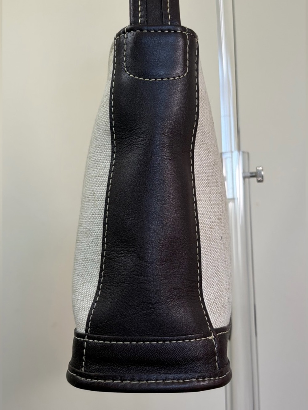 Vintage COACH Large Bleeker Zip Shoulder Bag Canvas Brown Leather 6124 EUC - Picture 11 of 17